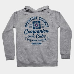 Companion Cube Grunge Crest Hoodie